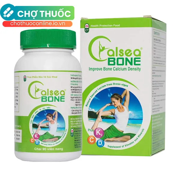 Calsea Bone Cẩm Tú - Viên uống bổ sung canxi, ngừa loãng xương