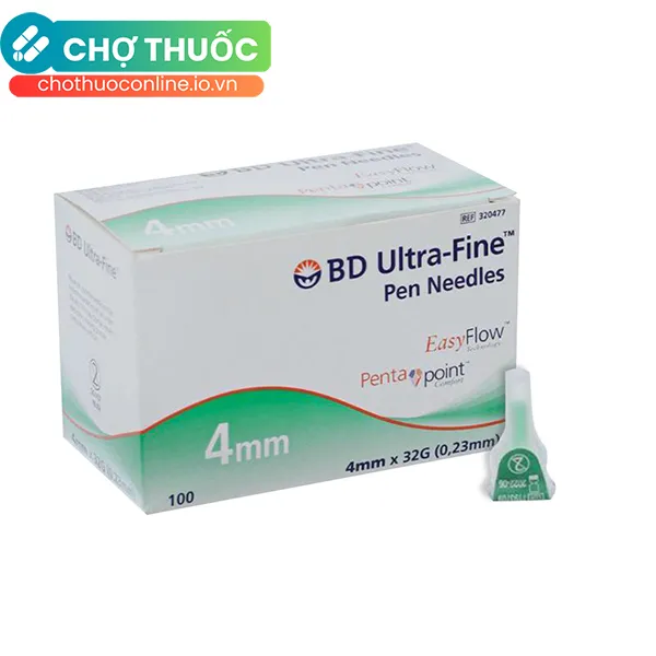 Đầu kim tiểu đường BD Ultra-Fine Pen Needles 4mm hộp 100 cái