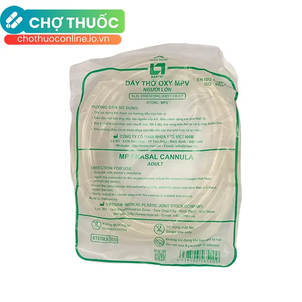 Dây thở Oxy người lớn MPV (1 sợi)