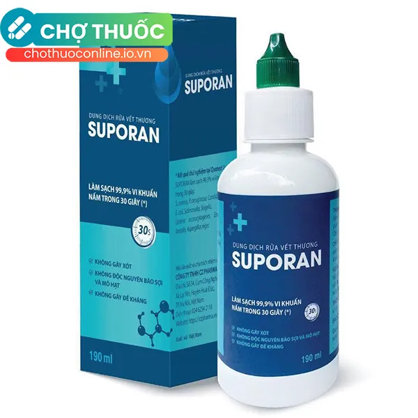 Dung dịch sát khuẩn Suporan giúp rửa vết thương (190ml)