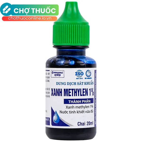 Dung dịch sát khuẩn Xanh Methylen 1% Phương Nam sát khuẩn, điều trị nhiễm virus ngoài da (20ml)