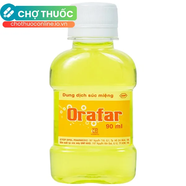 Dung dịch súc miệng Orafar sát trùng miệng khi nhổ răng, sưng nướu răng, viêm họng (90ml)