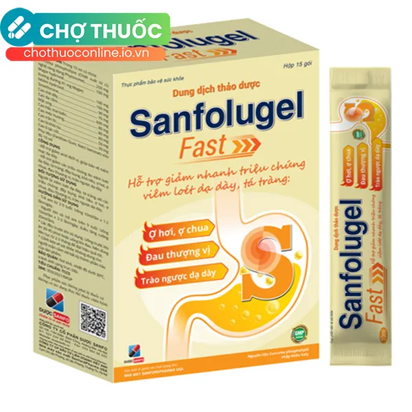 Dung dịch thảo dược Sanfolugel Fast (Hộp 15 gói)