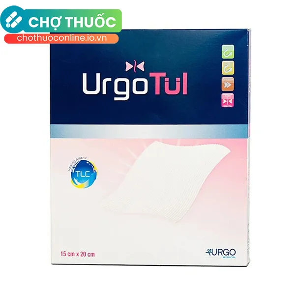 Gạc lưới vô trùng chống dính UrgoTul hỗ trợ băng vết thương 15cm x 20cm (10 miếng)