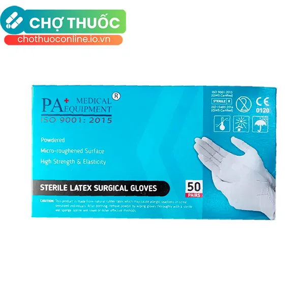 Găng tay phẩu thuật tiệt trùng có bột PA+ 7.0 (50 cặp)