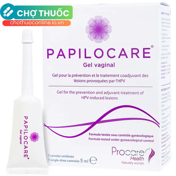 Gel đặt âm đạo Papilocare Gel Vaginal hỗ trợ đào thải HPV (21 tuýp x 5ml)