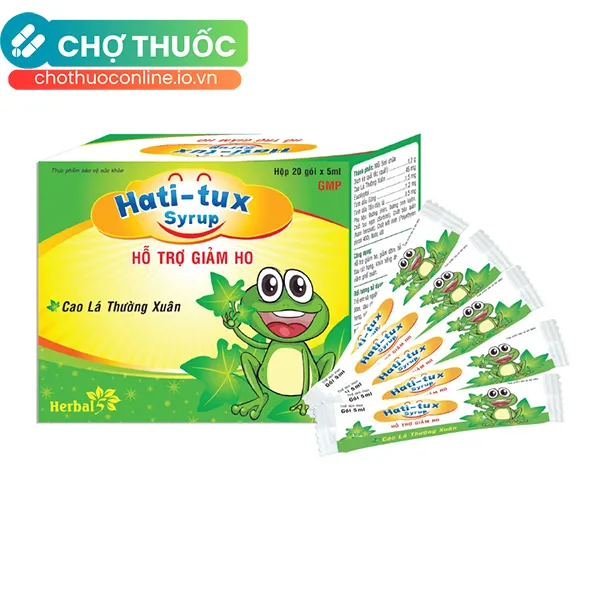 Gói uống hỗ trợ giảm ho Hati Tux Syrup - Hộp 20 gói