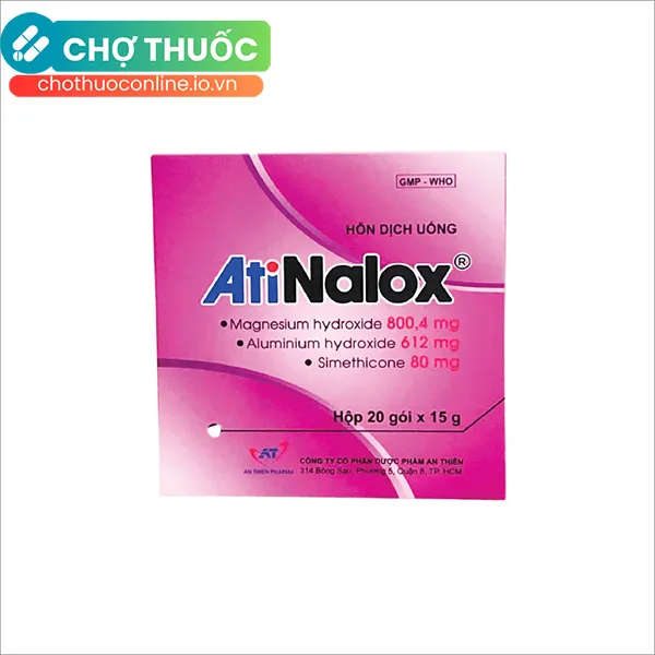 Hỗn dịch uống Antinalox điều trị viêm loét dạ dày tá tràng (20 gói x 15g)