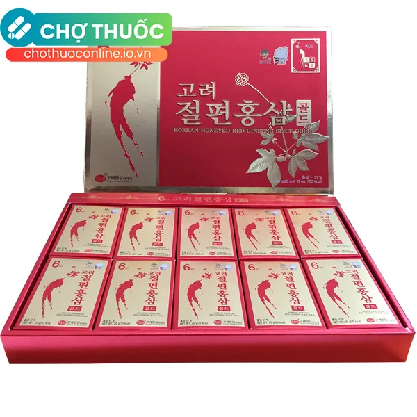 Hồng sâm lát tẩm mật ong Korean Honeyed Red Gingseng Slice Gold (10 gói x 20g)