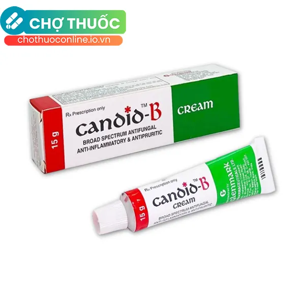 Kem bôi Candid-B Cream điều trị nhiễm nấm da, nấm Candida (15g)