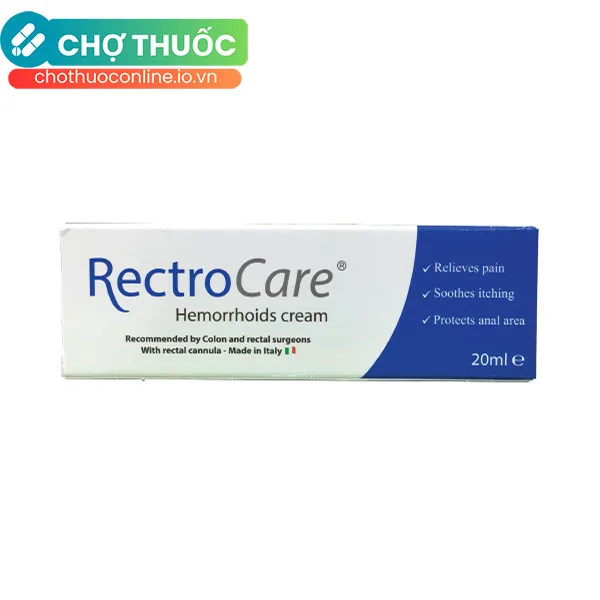 Kem bôi trĩ RectroCare giúp giảm nhanh triệu chứng trĩ nội, trĩ ngoại (Tuýp 20ml)