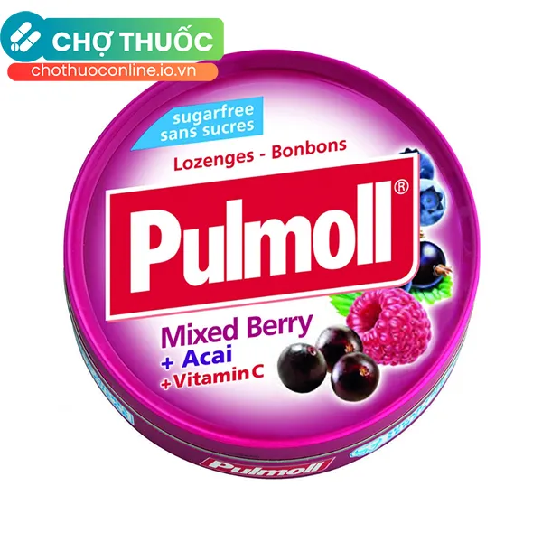 Kẹo ngậm Pulmoll Mixed Berry+C hỗ trợ giảm ho, thông cổ mát họng (45g)
