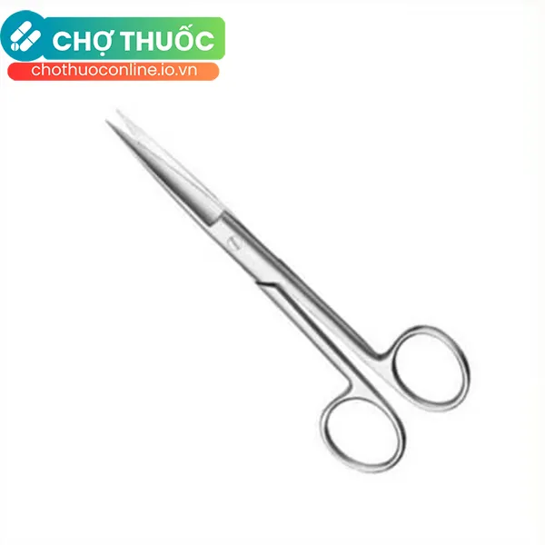Kéo thẳng 2 đầu nhọn Electro Bismed dùng để thay băng cho bệnh nhân, cắt gòn (14cm)