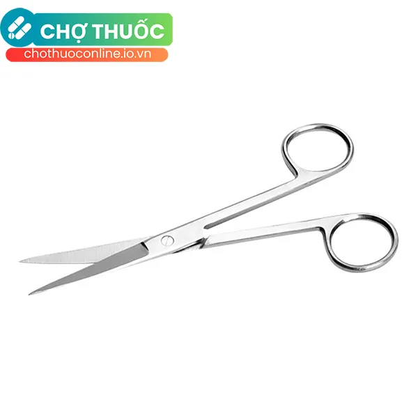 Kéo thẳng 2 đầu nhọn Electro Bismed dùng để thay băng cho bệnh nhân, cắt gòn (16cm)