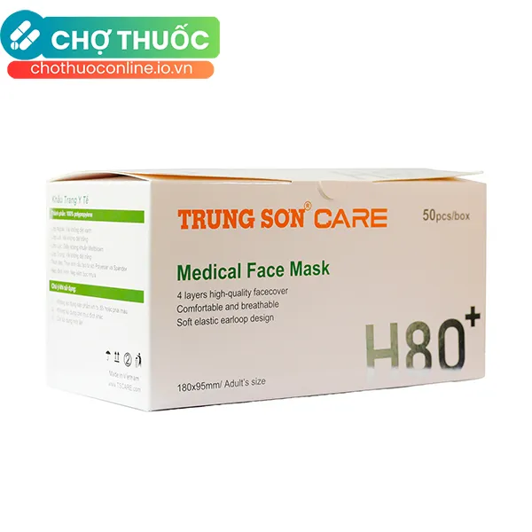 Khẩu trang y tế Trung Sơn Care VN95 màu xám (Hộp 10 cái)