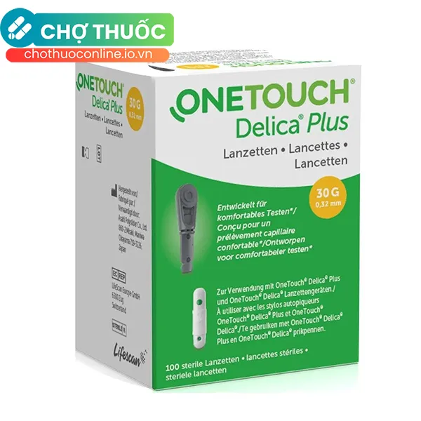 Kim Lấy Máu Onetouch Delica Plus Trích Máu Nhanh, Không Gây Đau (Hộp 25 Cái)