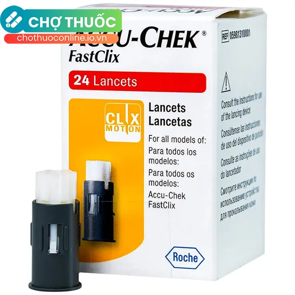 Kim lấy máu thử đường huyết Accu-Chek FastClik (24 kim)