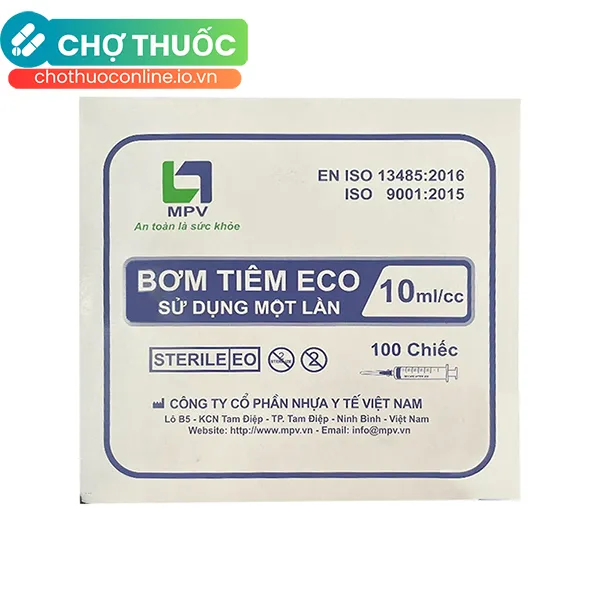 Kim tiêm MPV 10cc sử dụng 1 lần Hộp 100 cái