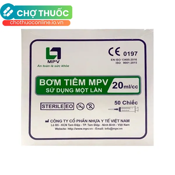 Kim tiêm MPV 20cc sử dụng 1 lần Hộp 50 cái