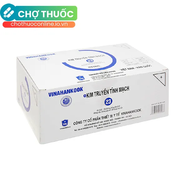 Kim truyền tĩnh mạch cánh bướm 23 Vinahankook giúp cho kim không bị dịch chuyển (50 cây)