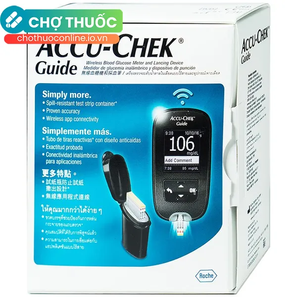 Máy đo đường huyết Accu-Chek Guide đo nhanh chóng và an toàn chỉ với một nút bấm
