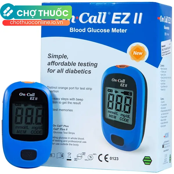 Máy đo đường huyết On Call Ez II thiết kế gọn nhẹ, thao tác sử dụng đơn giản