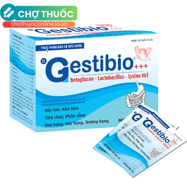 Men vi sinh Gesti Bio hỗ trợ cân bằng hệ vi sinh đường ruột (Hộp 20 gói)