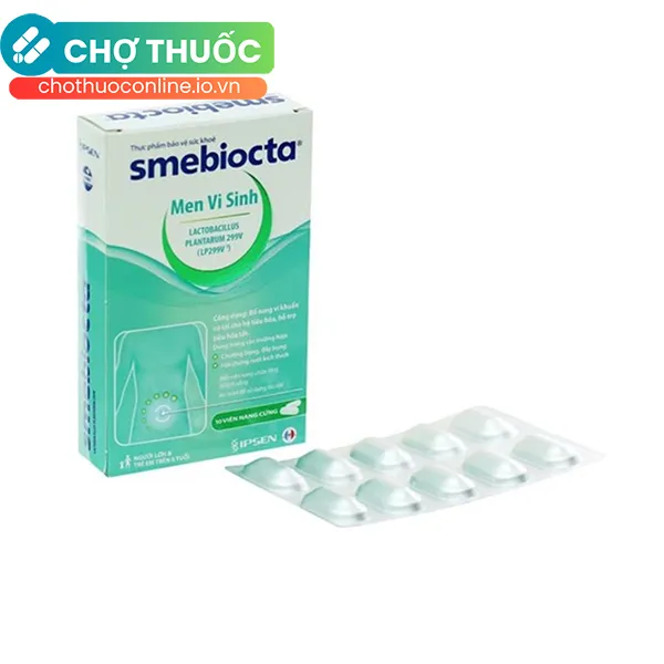 Men vi sinh Smebiocta Ipsen bổ sung vi khuẩn có lợi cho hệ tiêu hóa (1 vỉ x 10 viên)