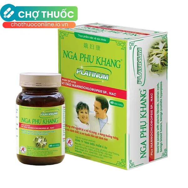 Nga Phụ Khang Platinum - Hỗ trợ điều trị u xơ tử cung, u nang buồng trứng (60 viên)