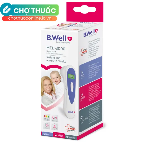 Nhiệt kế hồng ngoại B.Well MED-3000 đo không cần chạm