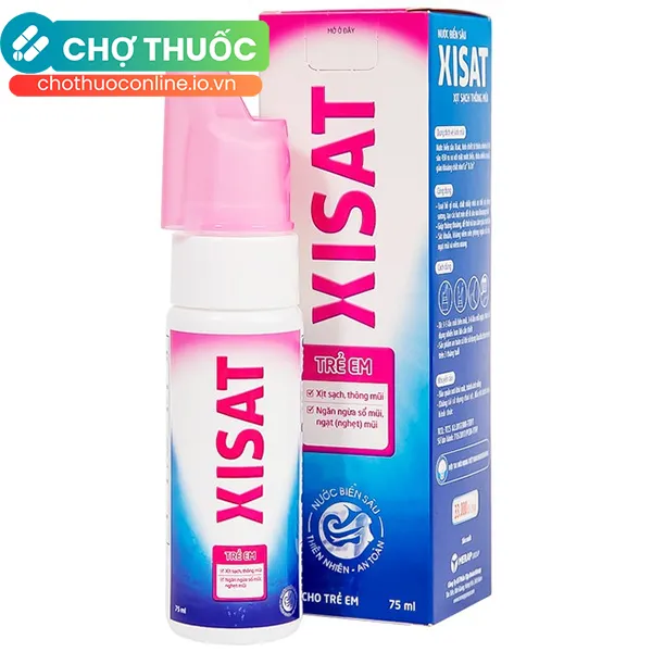 Nước biển sâu sạch thông mũi dành cho trẻ em Xisat (75ml)