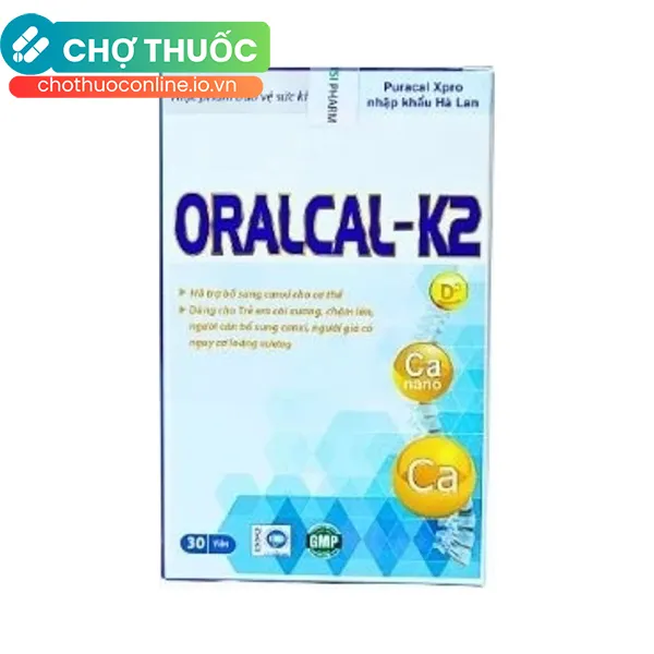 ORALCAL - K2 Viên uống CANXI NANO (Hộp 30 viên)
