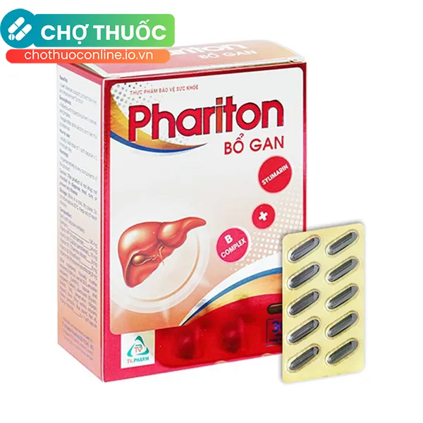 Phariton Bổ Gan hỗ trợ giải độc, tăng cường chức năng gan hộp 30 viên