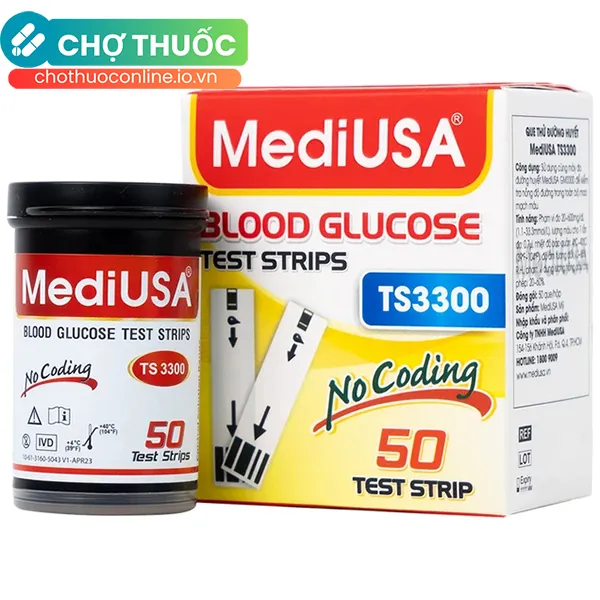 Que thử đường huyết Mediusa TS3300 (hộp 50 que)