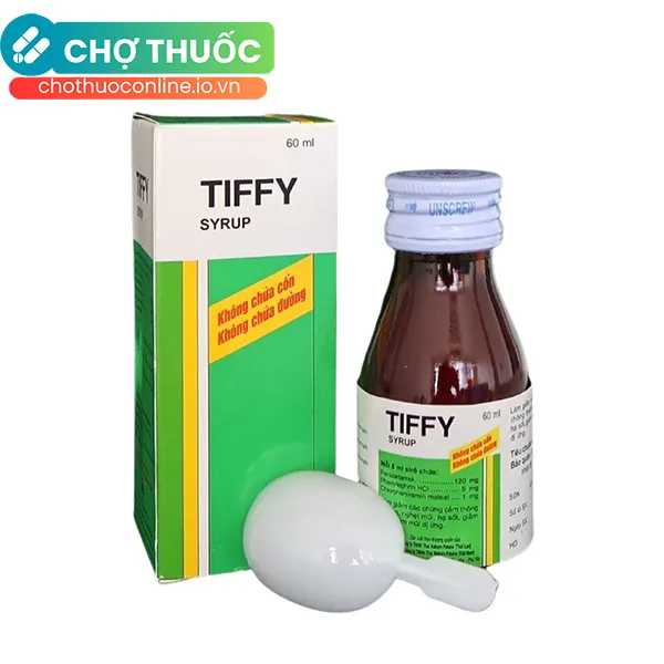 Siro Tiffy Thai Nakorn Patana điều trị nghẹt mũi, hạ sốt (60ml)