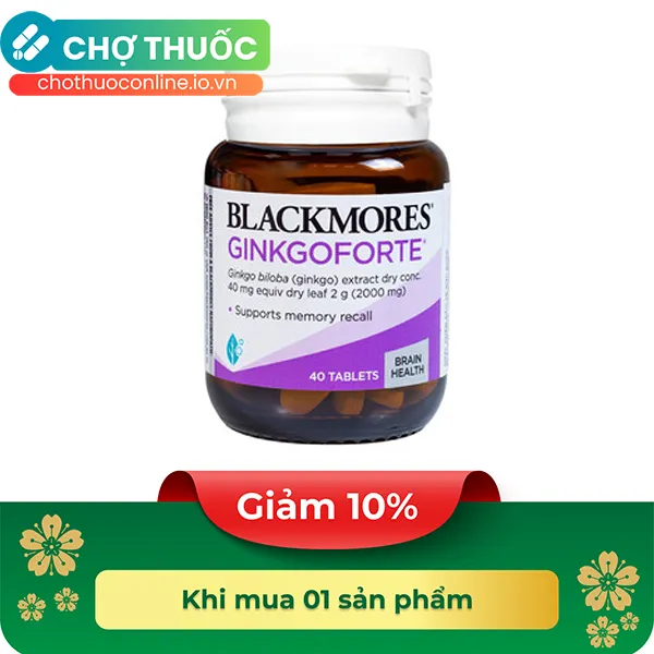 Thực phẩm bảo vệ sức khoẻ Blackmores Ginkgoforte - Hộp 40 viên