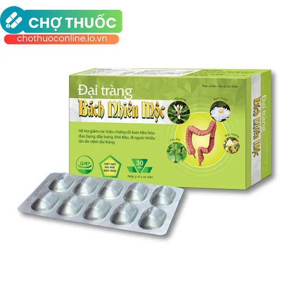 Thực phẩm bảo vệ sức khỏe Đại Tràng Bách Nhiên Mộc - Hộp 30 viên