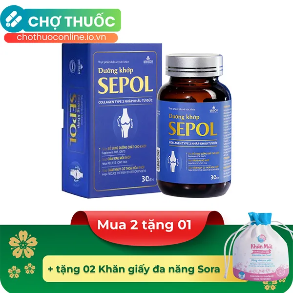 Thực phẩm bảo vệ sức khỏe dưỡng khớp Sepol (30 viên)