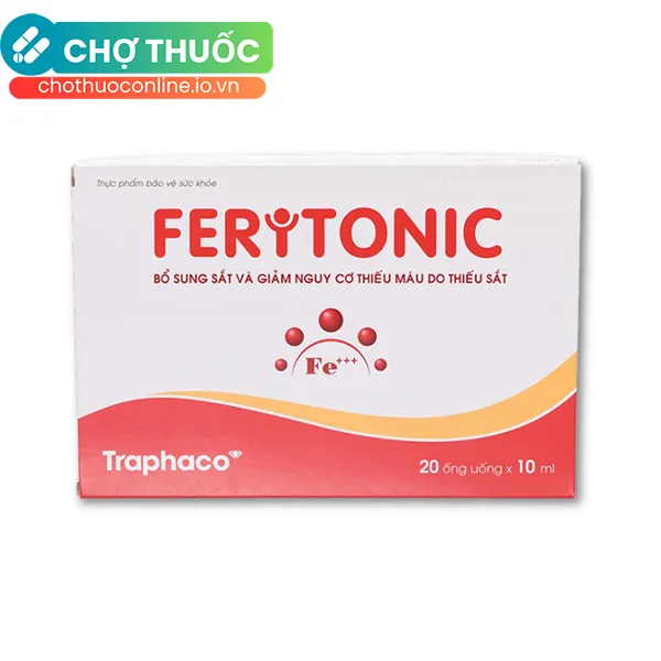 Thực phẩm bảo vệ sức khỏe Feritonic - Bổ Sung Sắt & Axit Folic Hộp 20 Ống