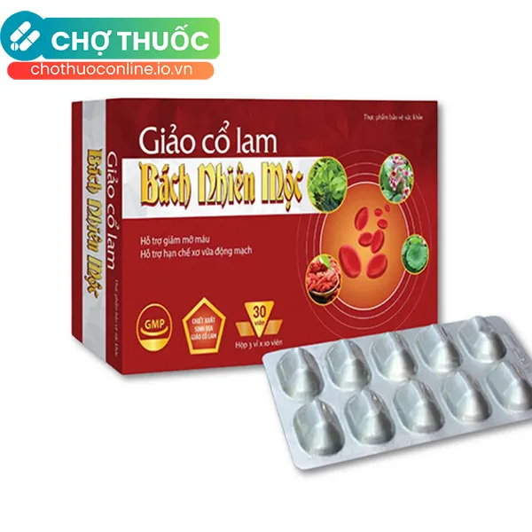 Thực phẩm bảo vệ sức khỏe Giảo cổ lam Bách Nhiên Mộc - Hộp 30 viên