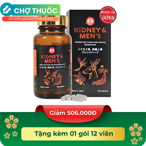Thực phẩm bảo vệ sức khoẻ Kidney Men's tăng cường sinh lý nam giới - Hộp 180 viên