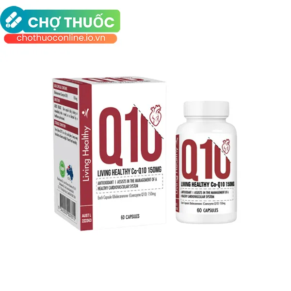 Thực phẩm bảo vệ sức khoẻ Living Healthy CoQ10 150mg - Hộp 60 viên