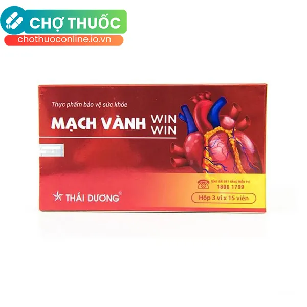 Thực phẩm bảo vệ sức khoẻ Mạch Vành WIN WIN (Hộp 2 vỉ x 15 viên)