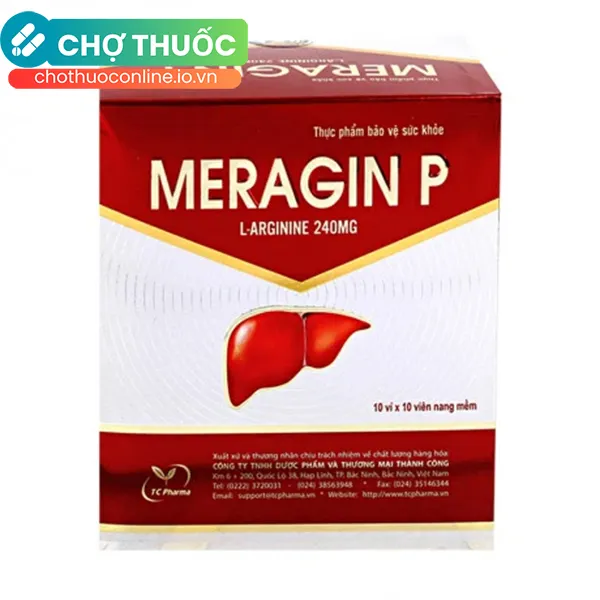 Thực phẩm bảo vệ sức khoẻ Meragin P (10 vỉ x 10 viên)