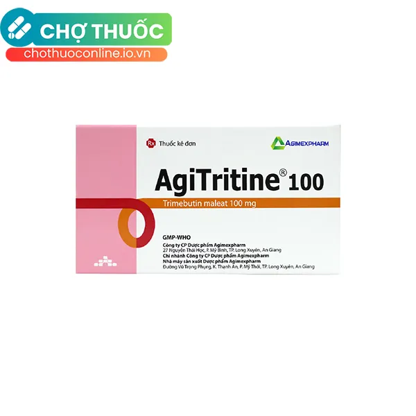 Thuốc Agitritine 100mg trị các chứng rối loạn chức năng tiêu hóa (10 vỉ x 10 viên)
