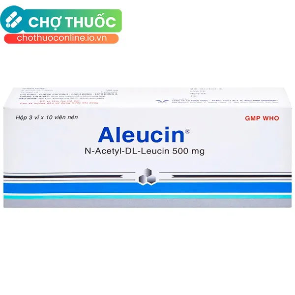Thuốc Aleucin 500mg Bidiphar điều trị các cơn chóng mặt (3 vỉ x 10 viên)