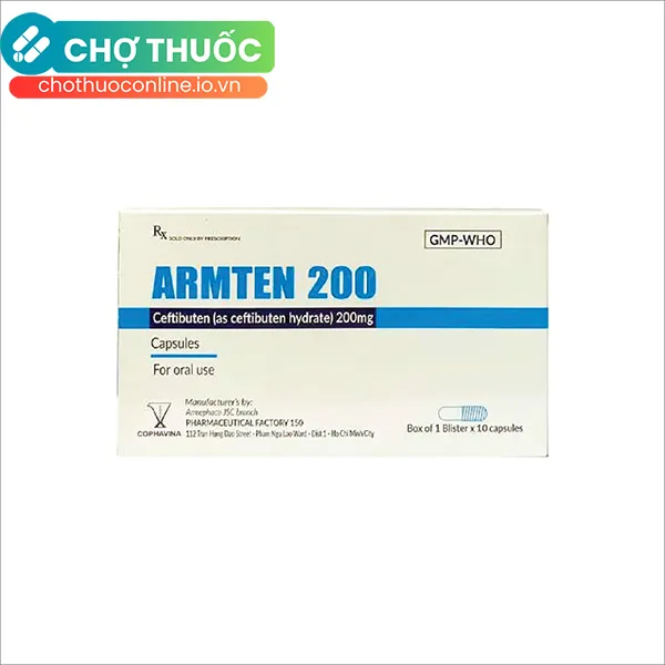 Thuốc Armten 200mg hỗ trợ điều trị nhiễm khuẩn (Hộp 10 viên)