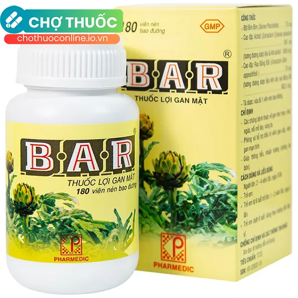 Thuốc Bar Pharmedic lợi gan mật (Hộp 180 viên)