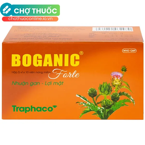 Thuốc Boganic Forte Traphaco điều trị suy giảm chức năng gan (5 vỉ x 10 viên)