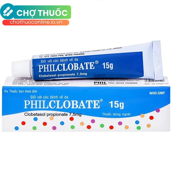 Thuốc bôi ngoài da PhilClobate điều trị viêm da, chàm, chàm dị ứng (15g)